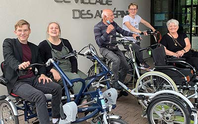 Balade en vélo adapté aux Aubépins !